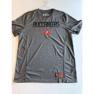 NFL Team Apparel Tampa Bay Buccaneers Football T-Shirt Mens Large Gray Heather L
